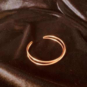 Rose Gold-tone Cuff Bracelet & Earrings